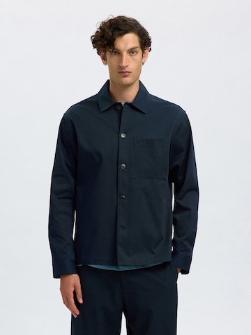 SELECTED Comfort fit Between-Season Jacket 'SLHTATE' in Blue: front