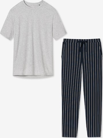 SCHIESSER Pajama 'Cotton' in Grey: front