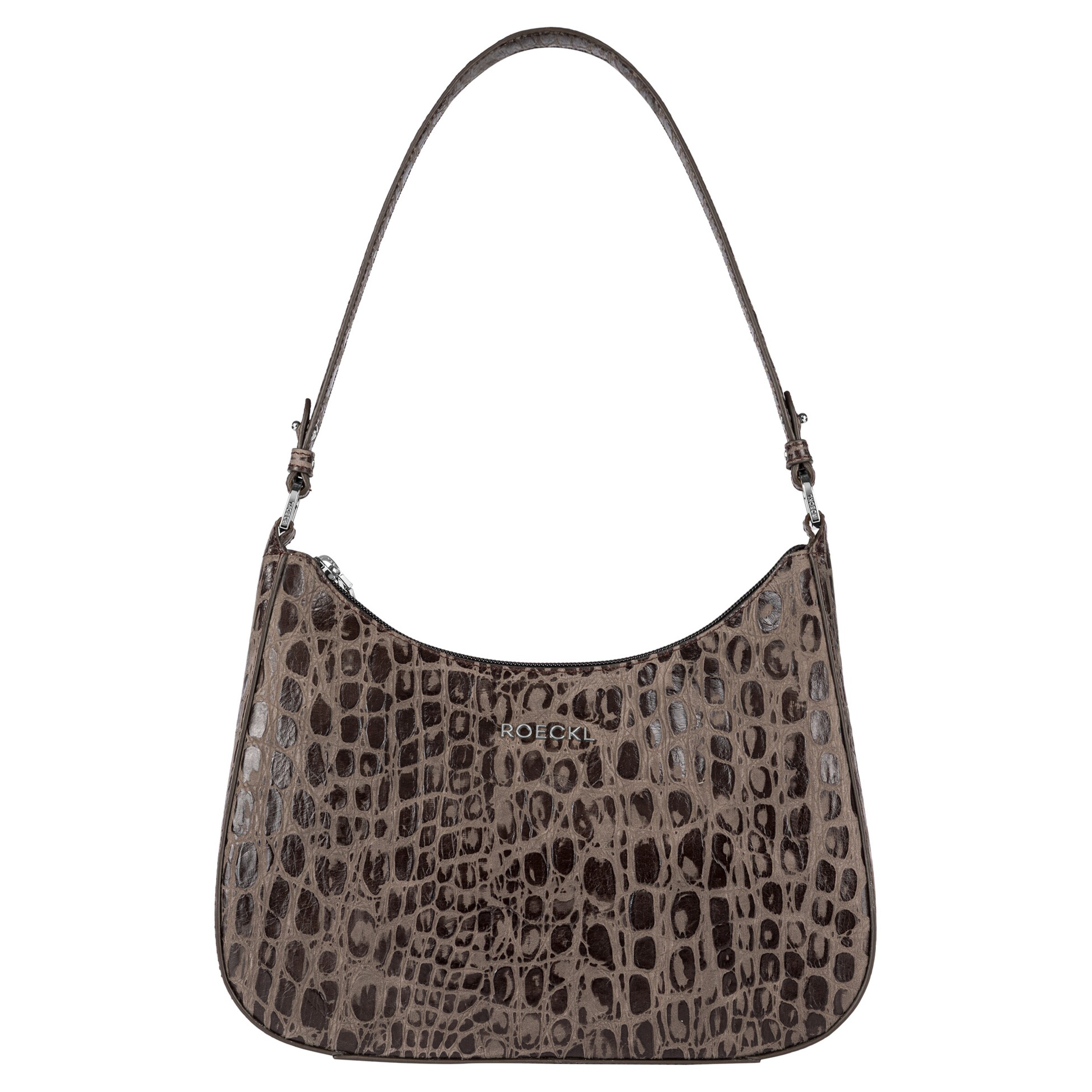 Borsa a spalla 'CLEO SCHULTERTASCHE CROCO SMALL' di Roeckl in marrone: frontale