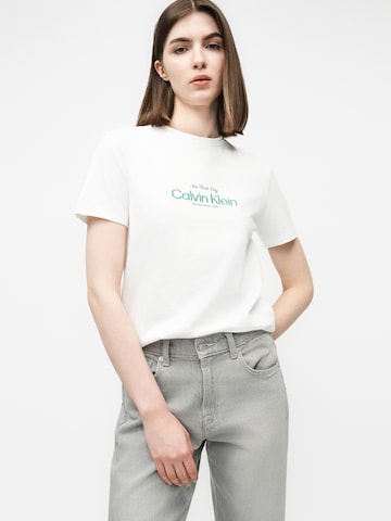 Calvin Klein Jeans Тениска 'CLASSIC NYC' в бяло