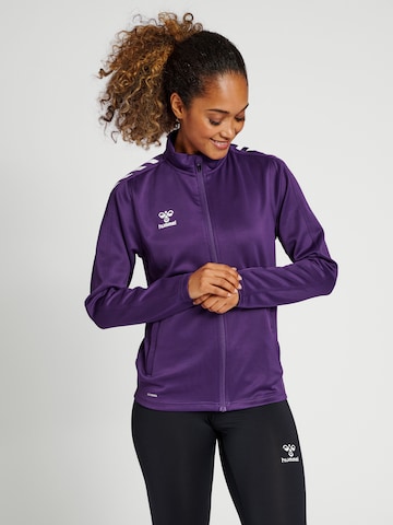 Hummel Sports sweat jacket 'Core' in Purple