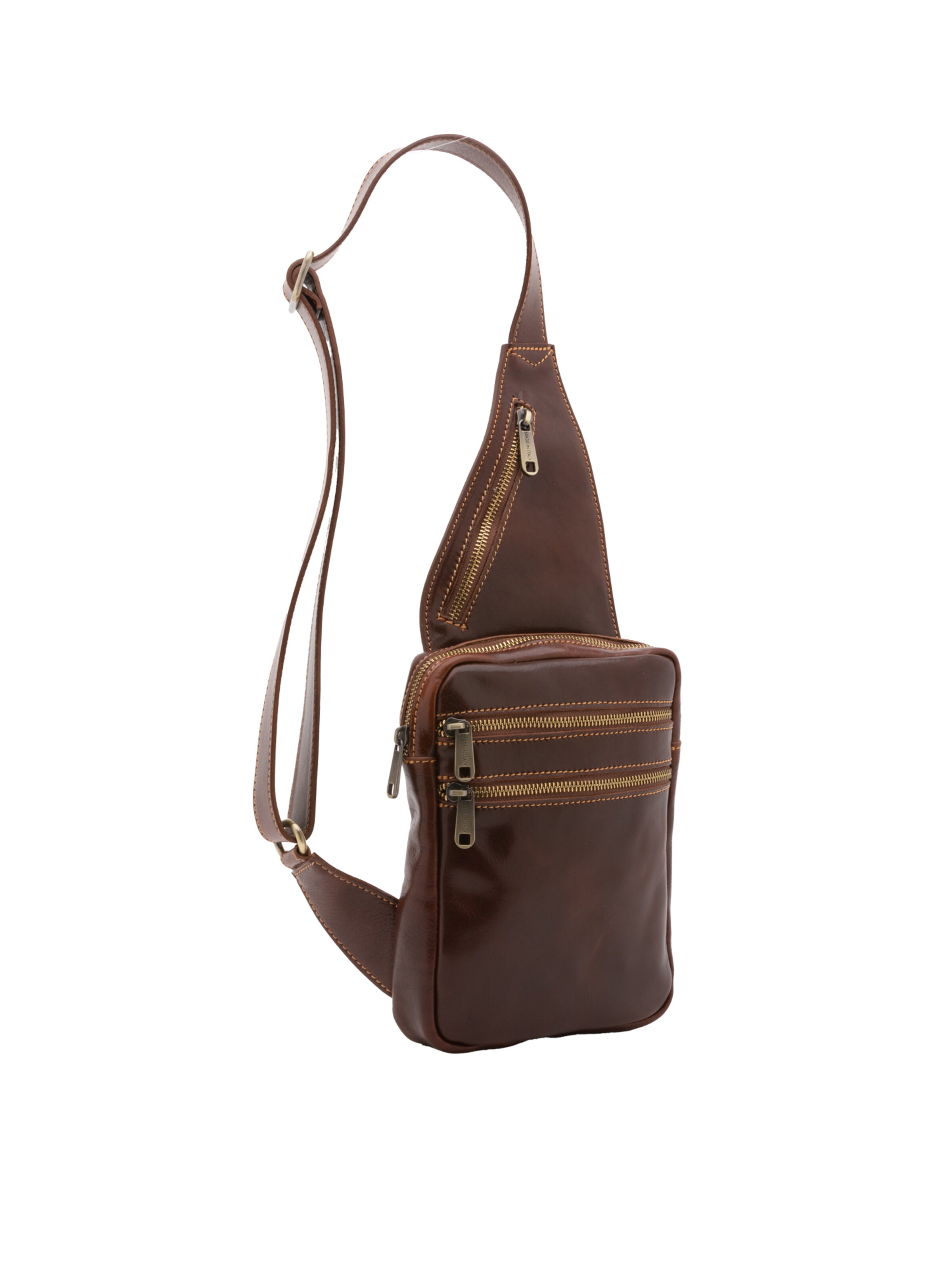 Borsa a tracolla 'Borsa a tracolla uomo in vera pelle - Made in Italy' di I Fratelli in marrone