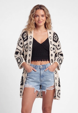 IZIA - Kimono em bege: frente