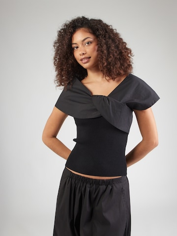 OBJECT Knitted Top 'OBJBETZY' in Black: front