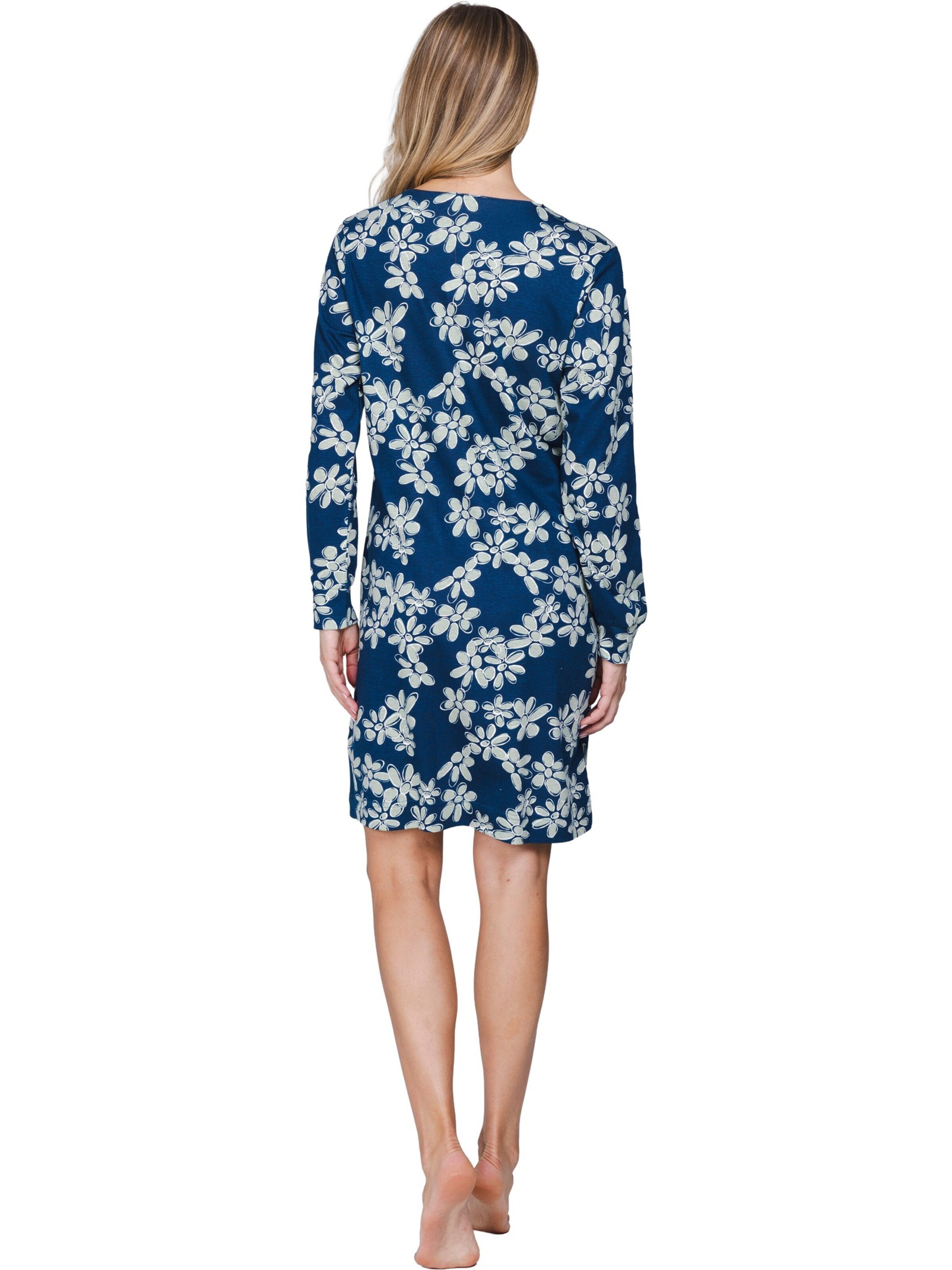 Pastunette Nachthemd 'Nordic Bloom'‌‌‌‌‌‌ in Blau