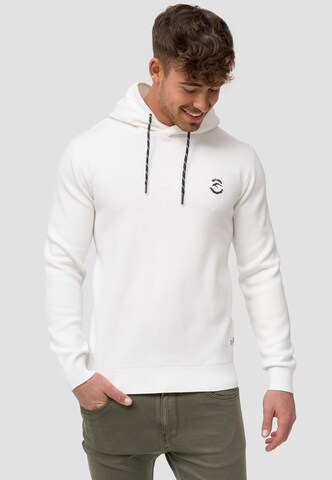 INDICODE JEANS Sweatshirt 'Longview' in White: front