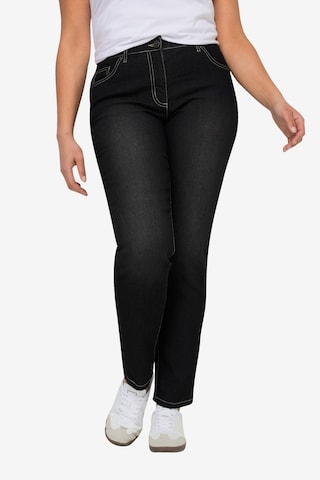 Angel of Style Slimfit Jeans in Zwart: voorkant