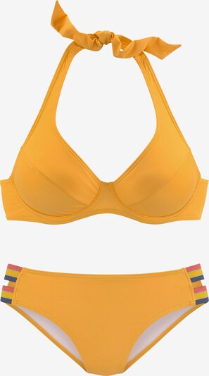 VIVANCE Bikini en bleu foncé / jaune / rouge / argent, Vue avec produit