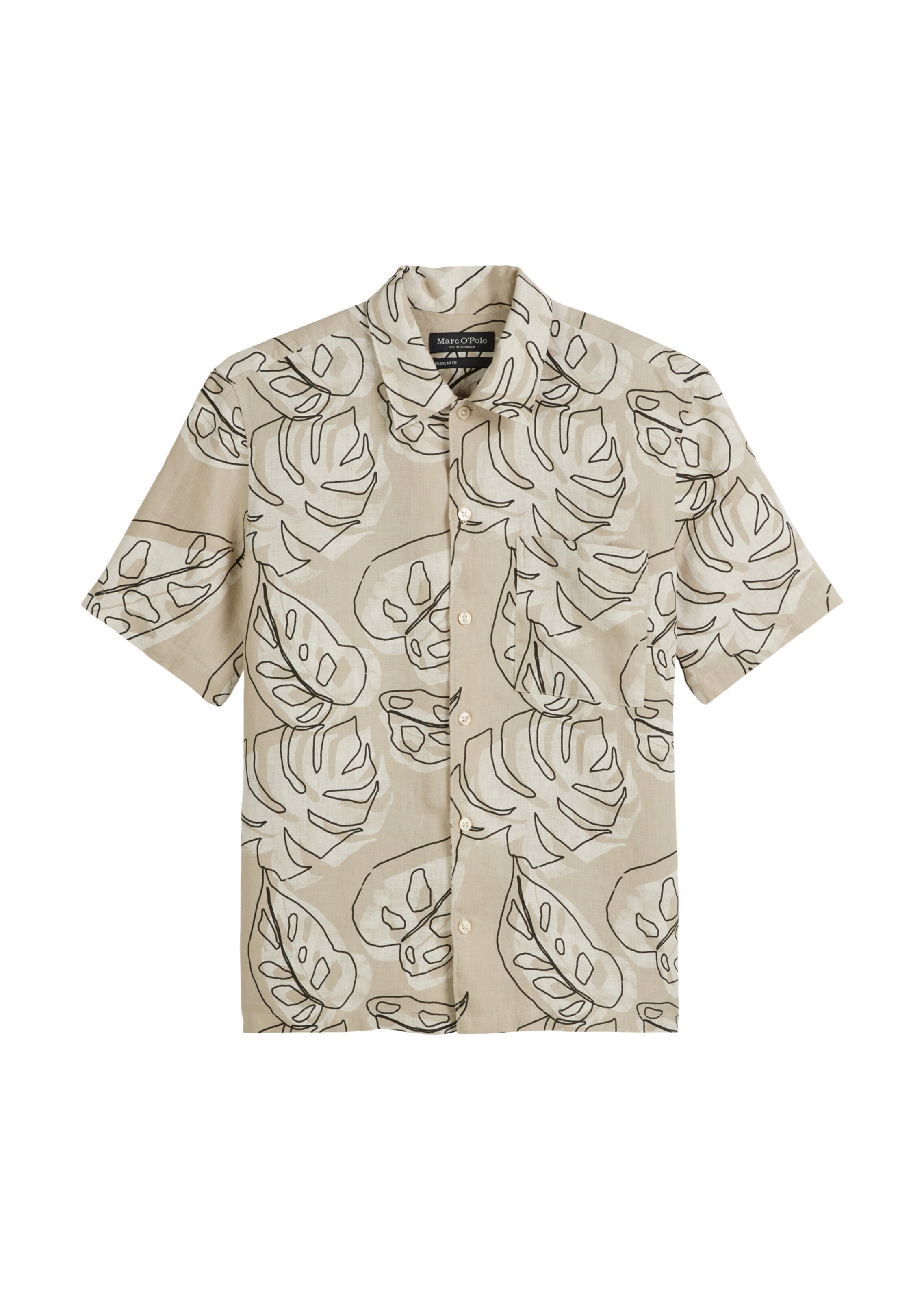 Marc O'Polo Regular fit Button Up Shirt in Beige: front