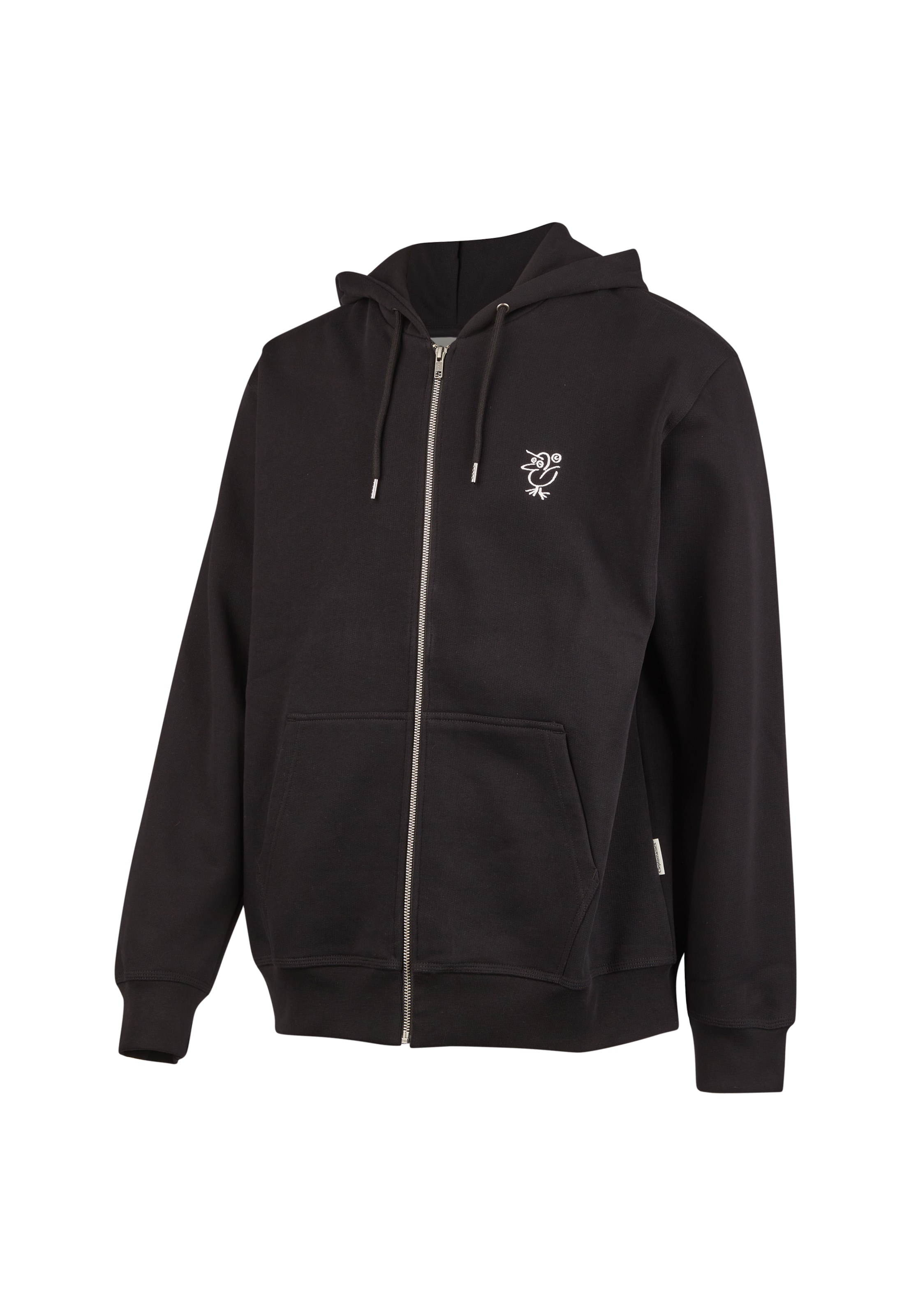 Cleptomanicx Sweat jacket 'Sketchu Gull Zip' in Black