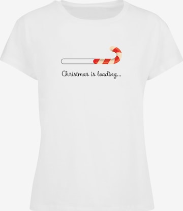 Maglietta 'Christmas Loading' di Merchcode in bianco: frontale