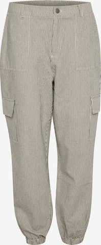 Kaffe Tapered Cargo Pants in Beige: front