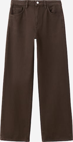 MANGO Wide Leg Farkut 'DANILA' värissä ruskea: etupuoli