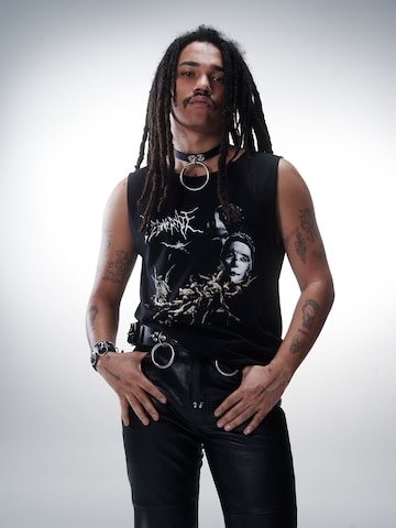 T-Shirt 'Thilo' Luka Sabbat for ABOUT YOU en noir : devant