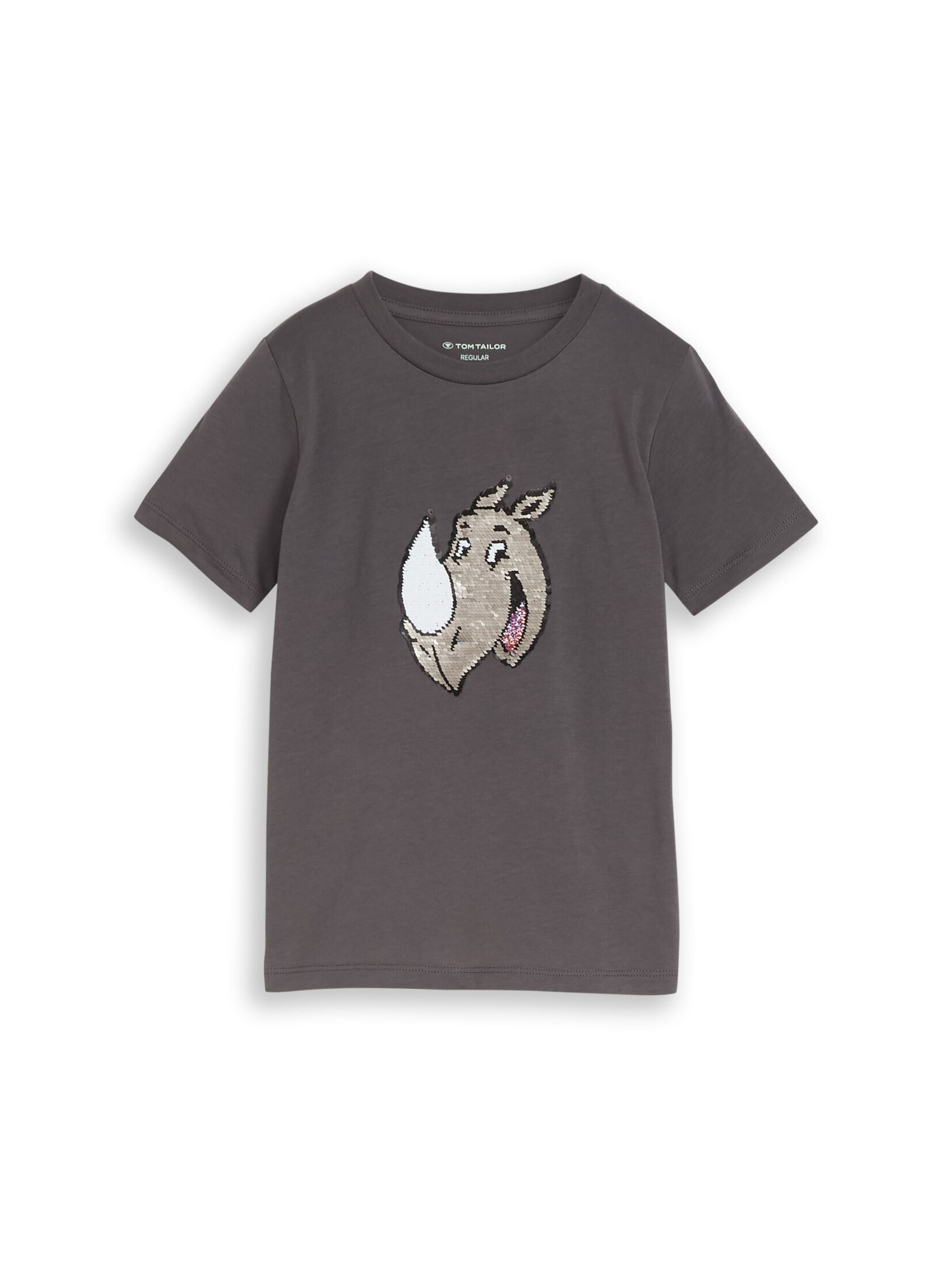 T-Shirt TOM TAILOR en gris : devant