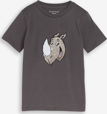 T-Shirt TOM TAILOR en gris : devant