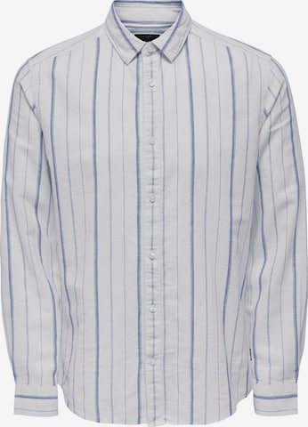 Only & Sons Regular fit Button Up Shirt 'CAIDEN' in White: front