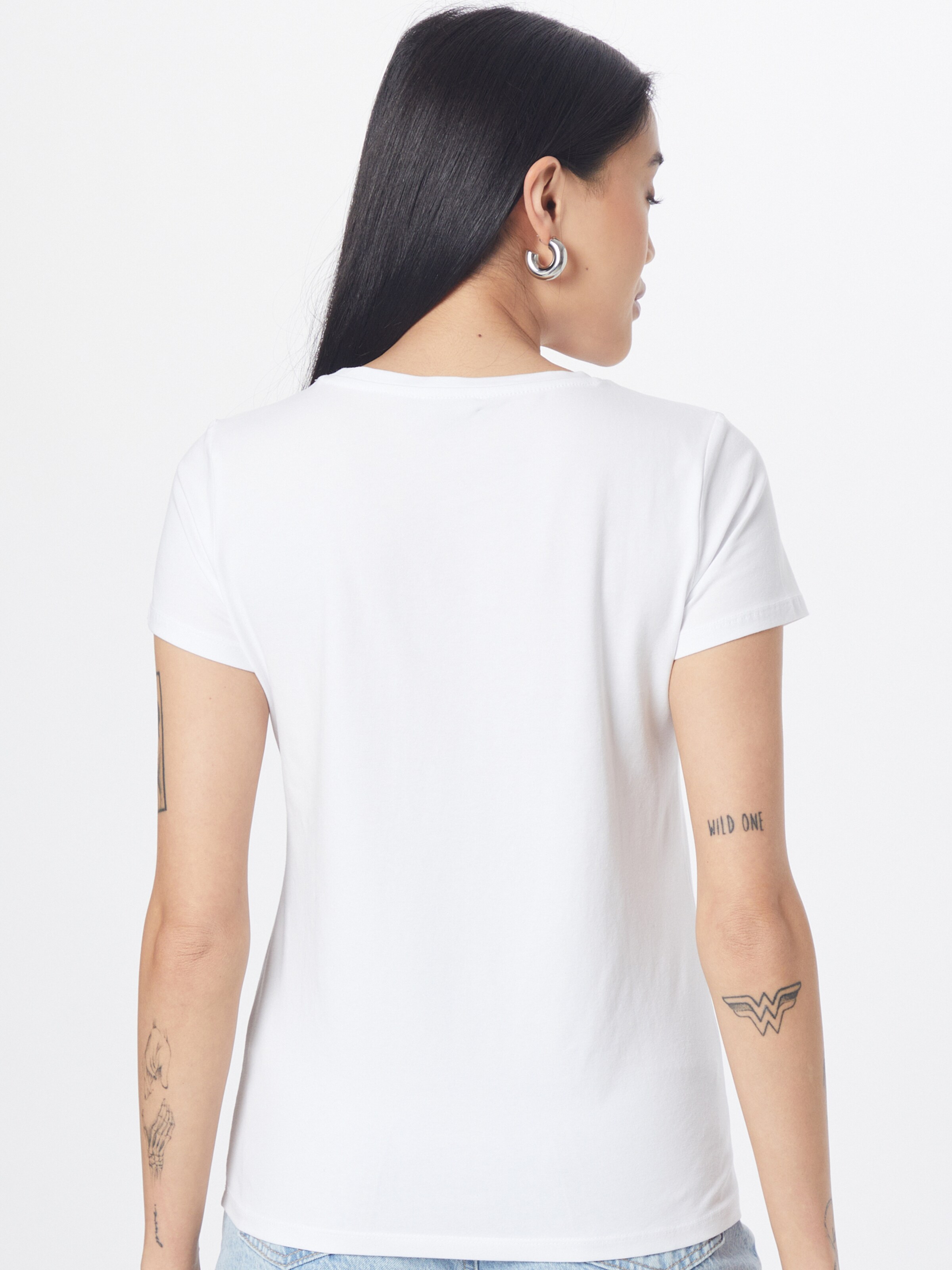 Grandes tailles T-shirt MORE & MORE en Blanc 