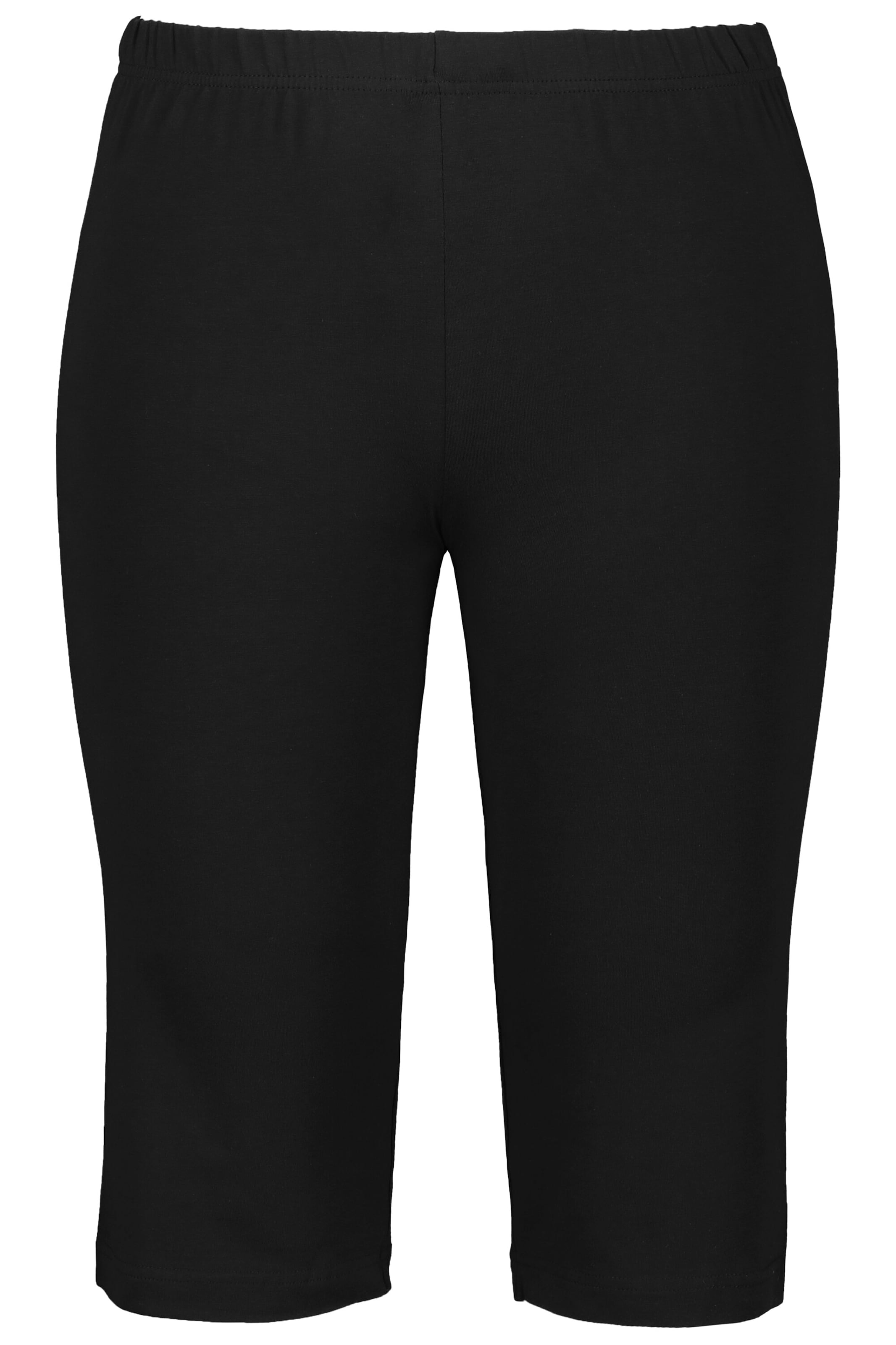 Ulla Popken Slimfit Leggings in Schwarz: Vorderseite