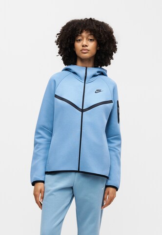 Veste de survêtement 'TCH FLC 2' Nike Sportswear en bleu : devant
