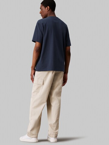Calvin Klein Jeans Wide leg Cargo trousers in Beige