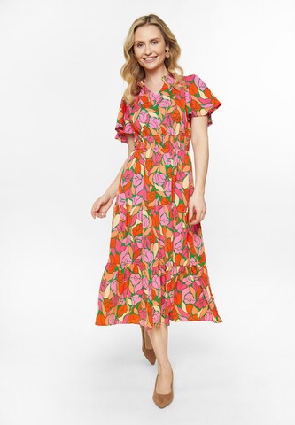 Usha - Vestido 'Festival' en rojo: frente