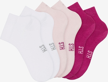 H.I.S Socks in Pink: front