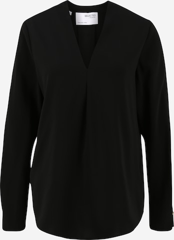 Selected Femme Tall Blouse 'Luna' in Black: front