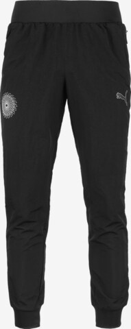 PUMA Tapered Workout Pants in Black: front