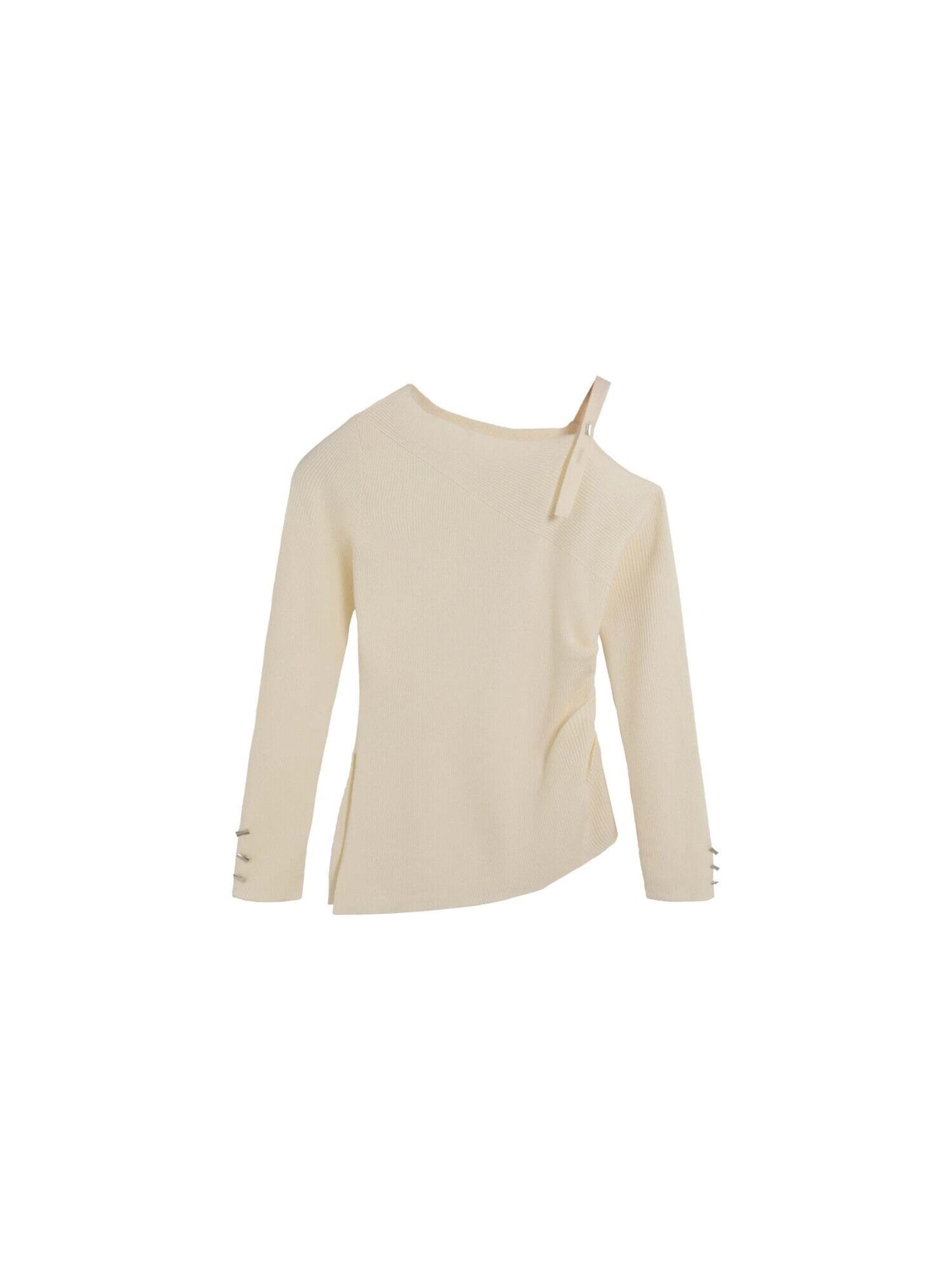 Pulover de la Scalpers pe bej: față