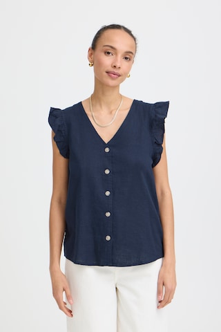 b.young Bluse 'FALAKKA' in Blau: Vorderseite