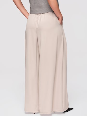 Ombre Wide Leg Bukser i beige