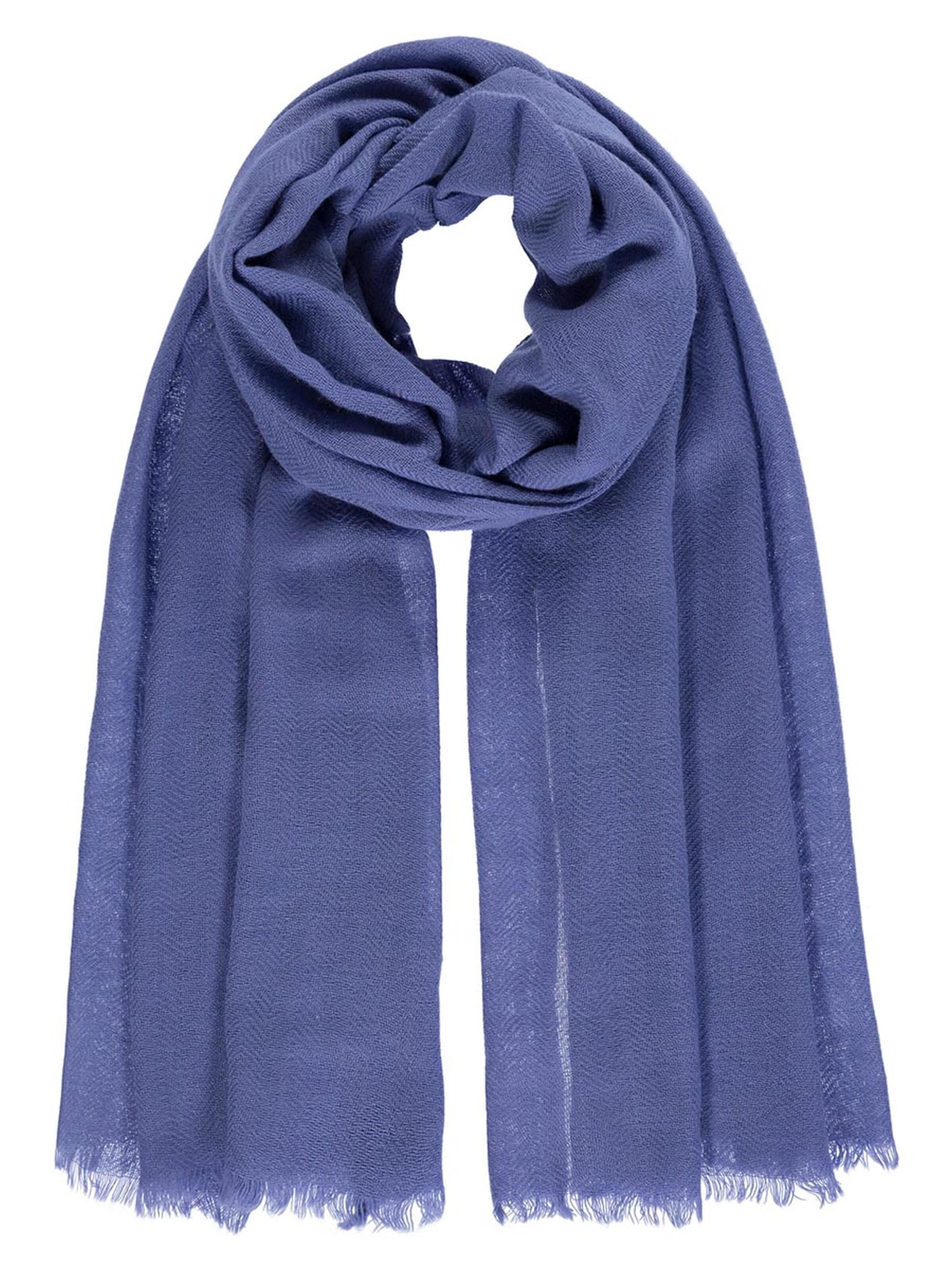 Passigatti Wrap 'Weicher Schal mit Wolle und Kaschmir' in Blue: front