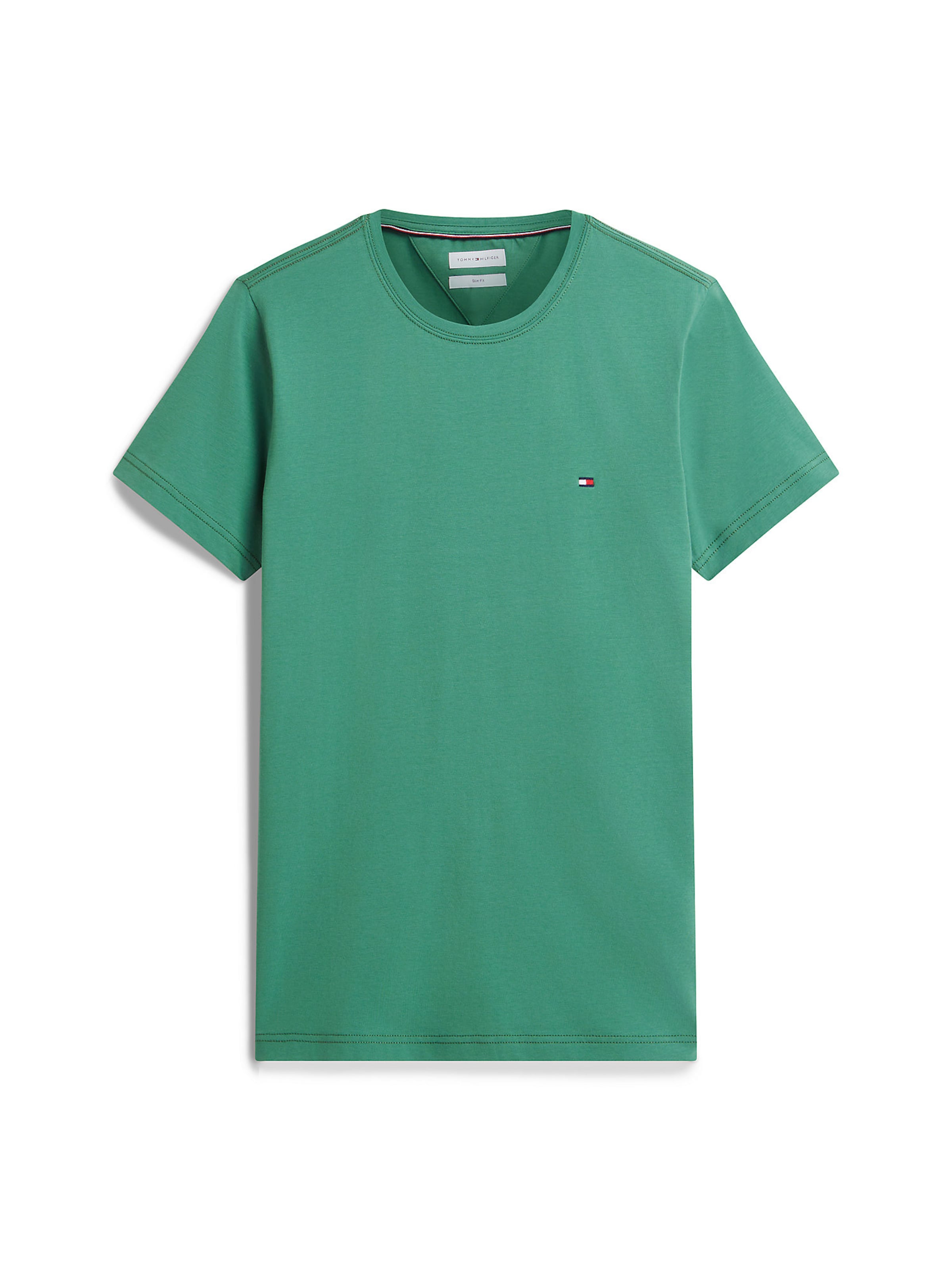 T-Shirt TOMMY HILFIGER en vert : devant
