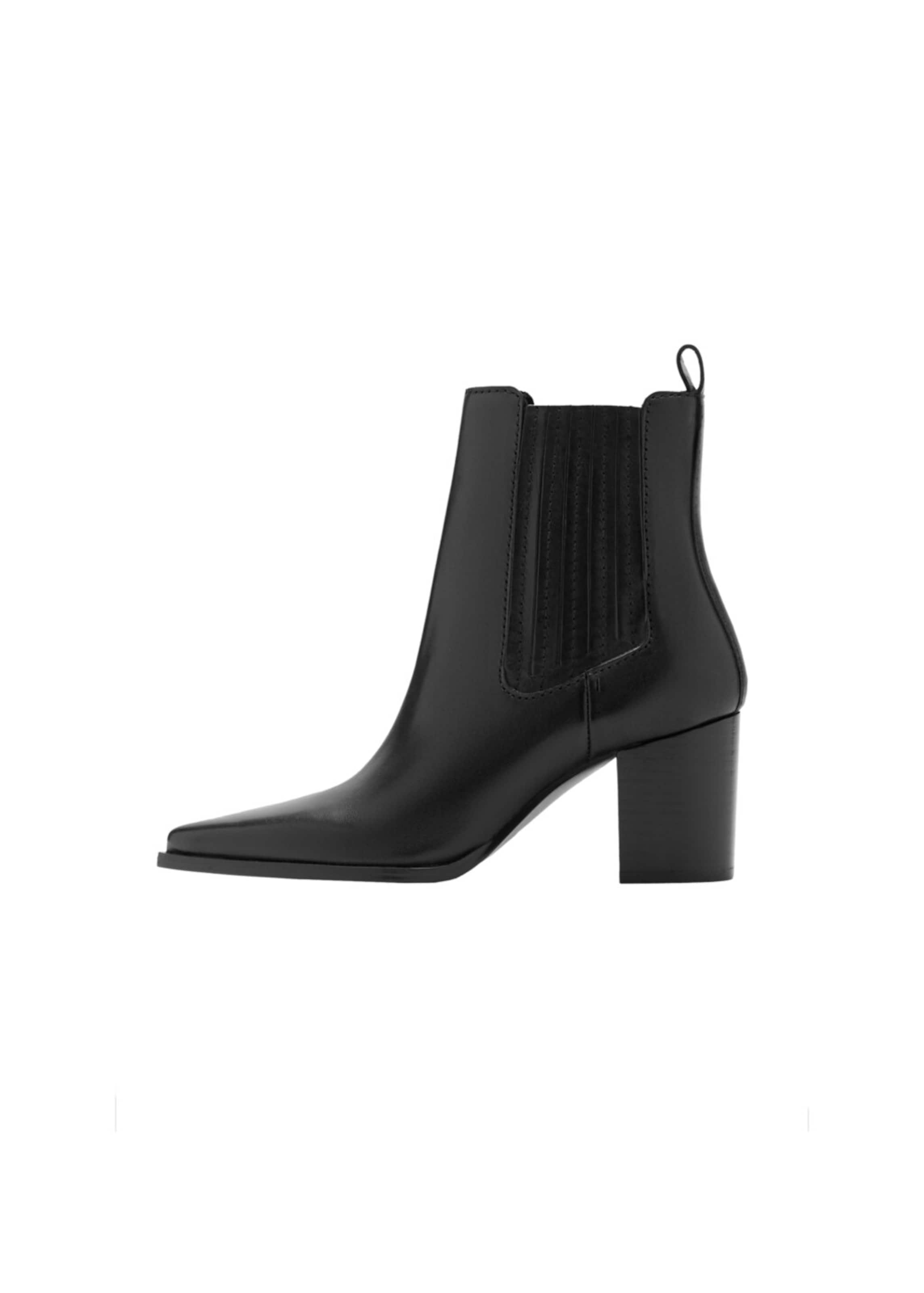 MANGO Booties 'Wass' in Black: front