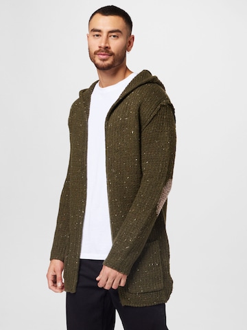 Key Largo Knit Cardigan 'Terence' in Green: front