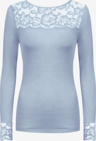 Mey Unterhemd 'Wool Love' in Blau: Vorderseite
