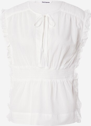 Camicia da donna 'Isadora' di Soft Rebels in bianco: frontale
