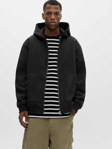 Pull&Bear Sweatjacke in Grau: Vorderseite