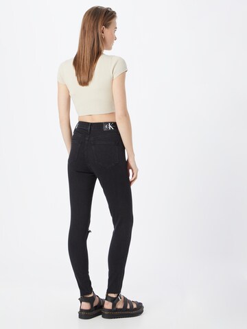 Calvin Klein JeansSkinny Traperice - crna boja
