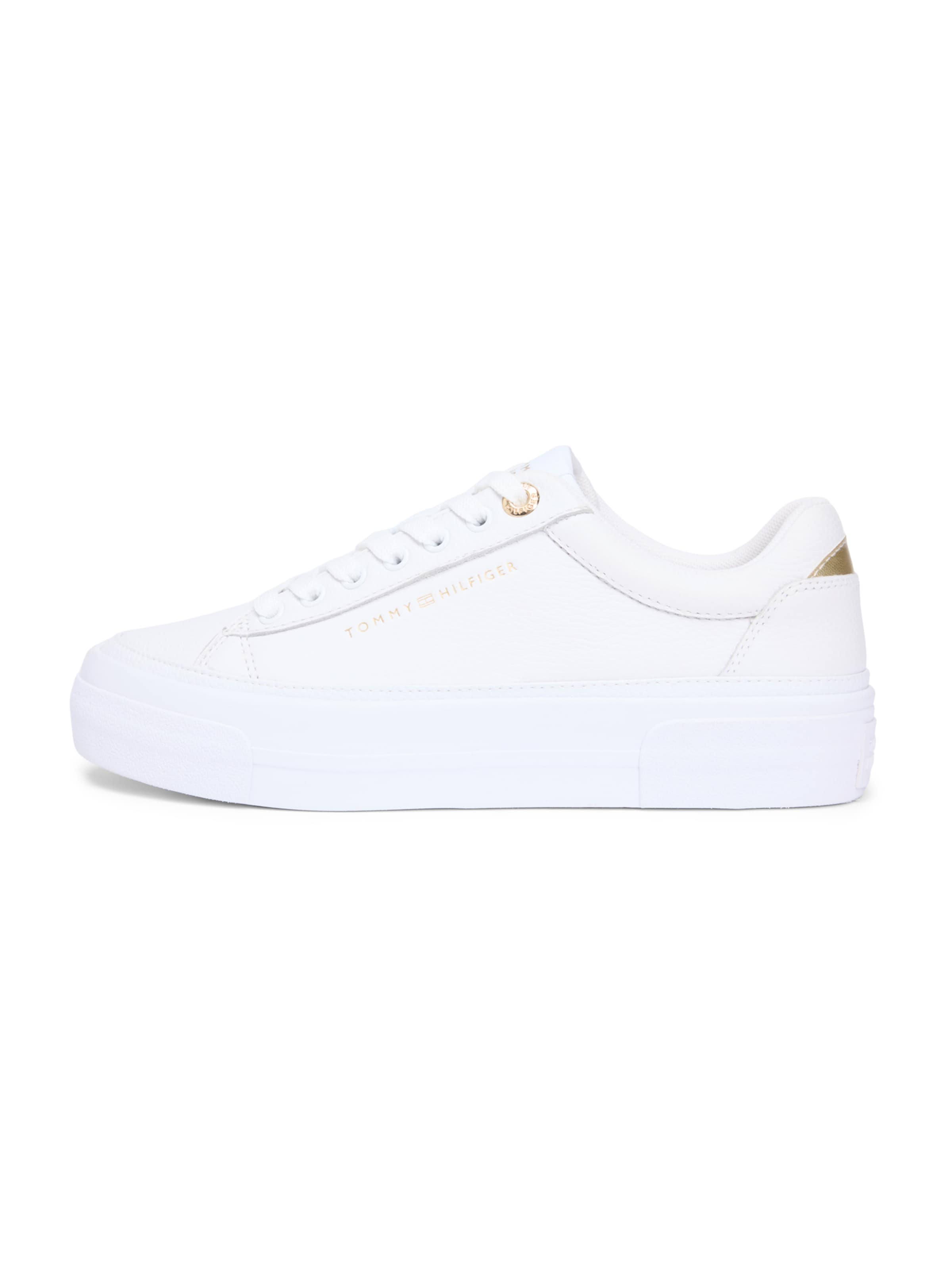 Baskets basses TOMMY HILFIGER en blanc : devant
