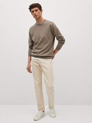 MANGO MAN Pullover 'Ten' in Beige