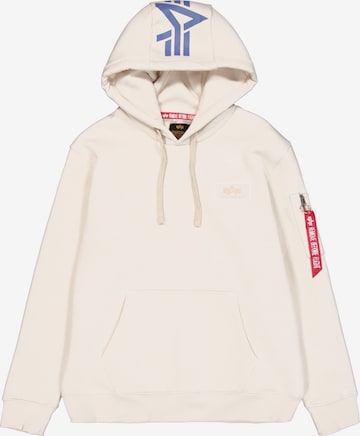 Sweat-shirt ALPHA INDUSTRIES en beige : devant