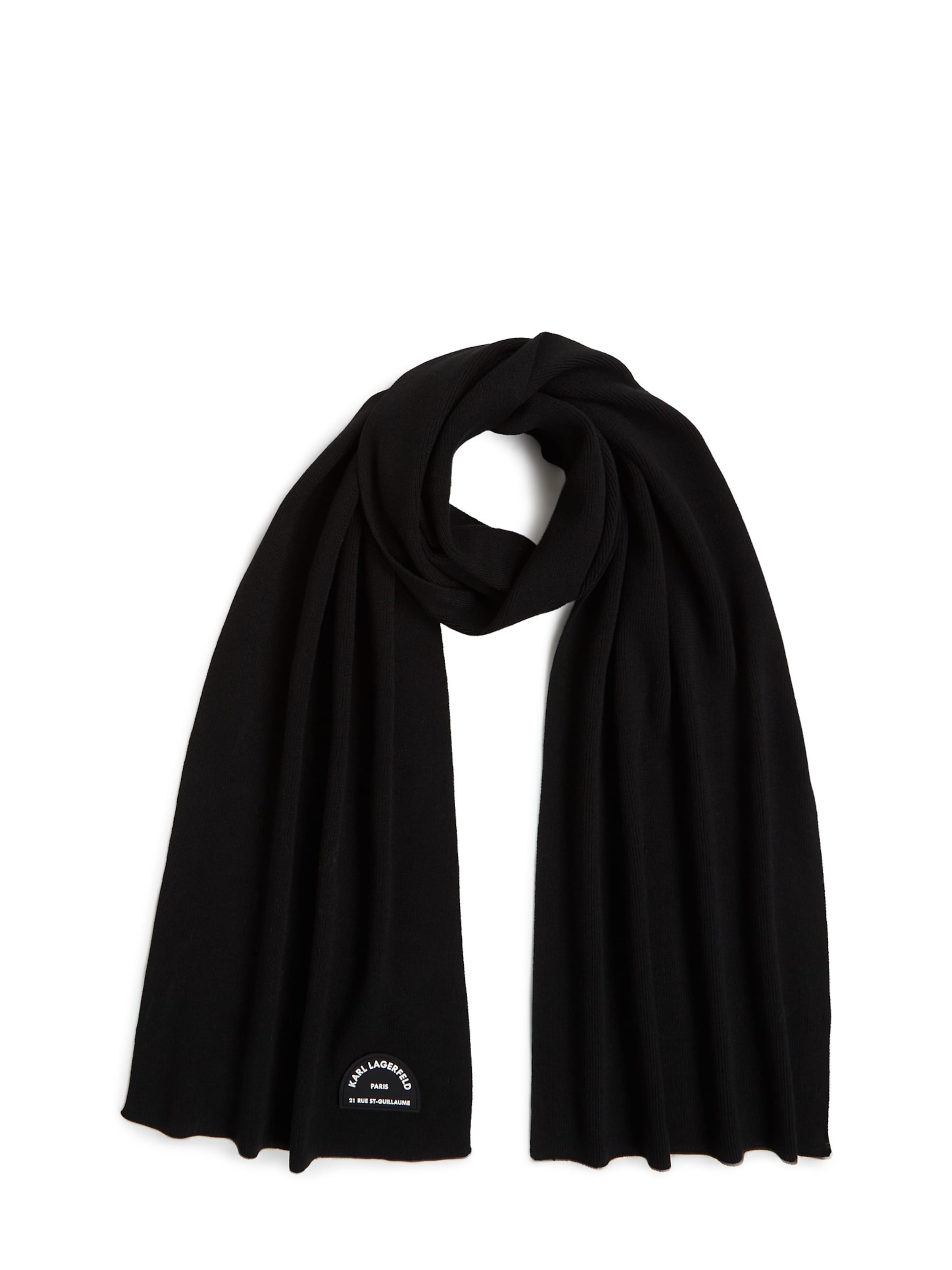Karl Lagerfeld Šála 'Rue St-Guillaume' – černá: přední strana