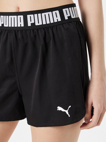 PUMAregular Sportske hlače 'Strong 3' - crna boja