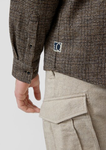 s.Oliver Regular Fit Hemd in Braun