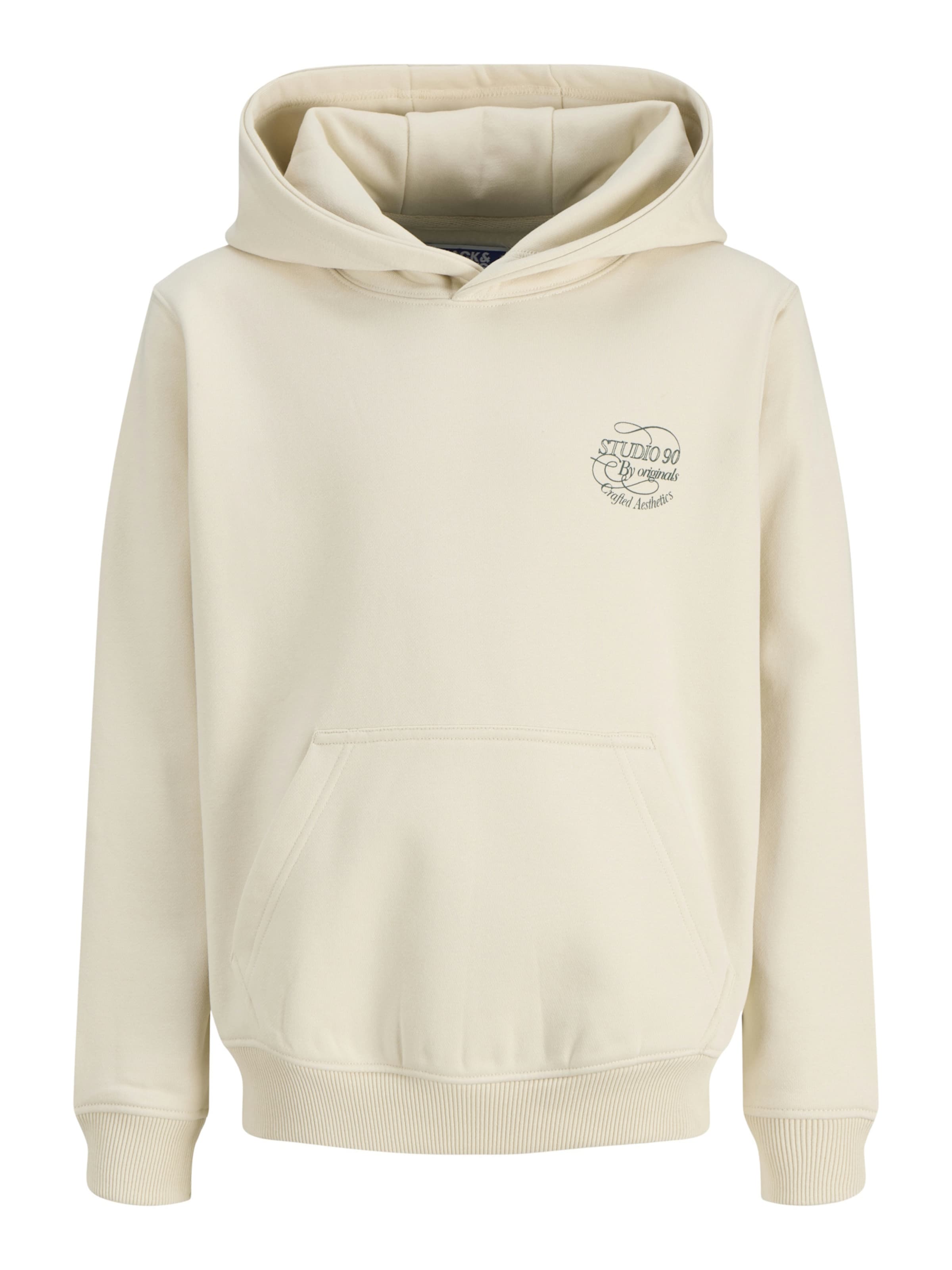 Jack & Jones Junior Mikina 'Niagara' – béžová: přední strana