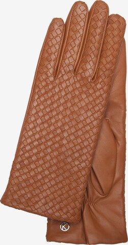 KESSLER Full Finger Gloves 'Mila' in Brown: front