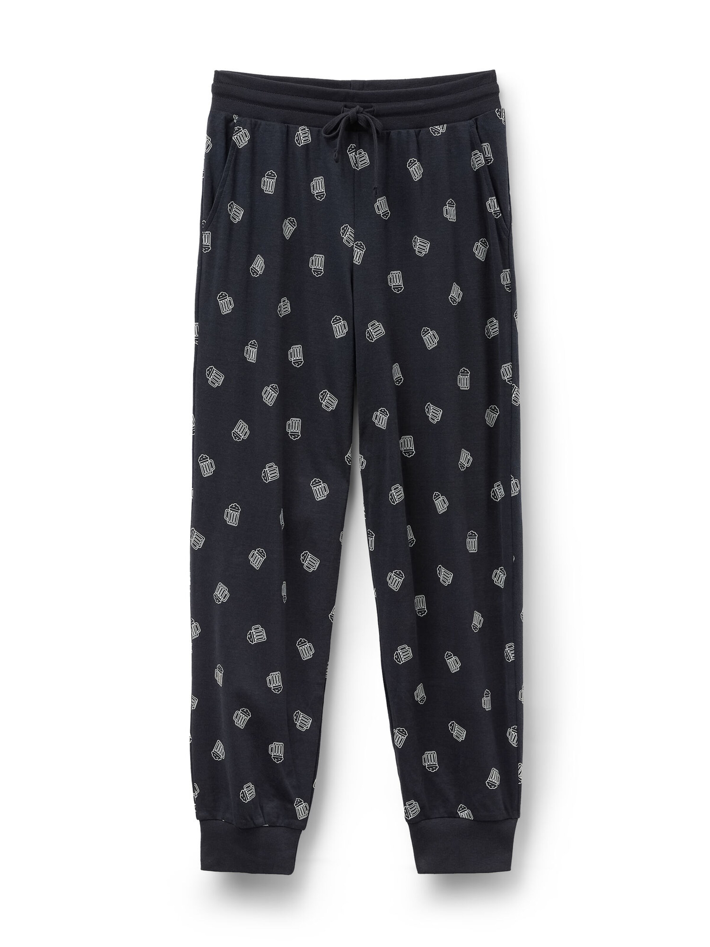 Tezenis Pyjamahose in Schwarz: Vorderseite