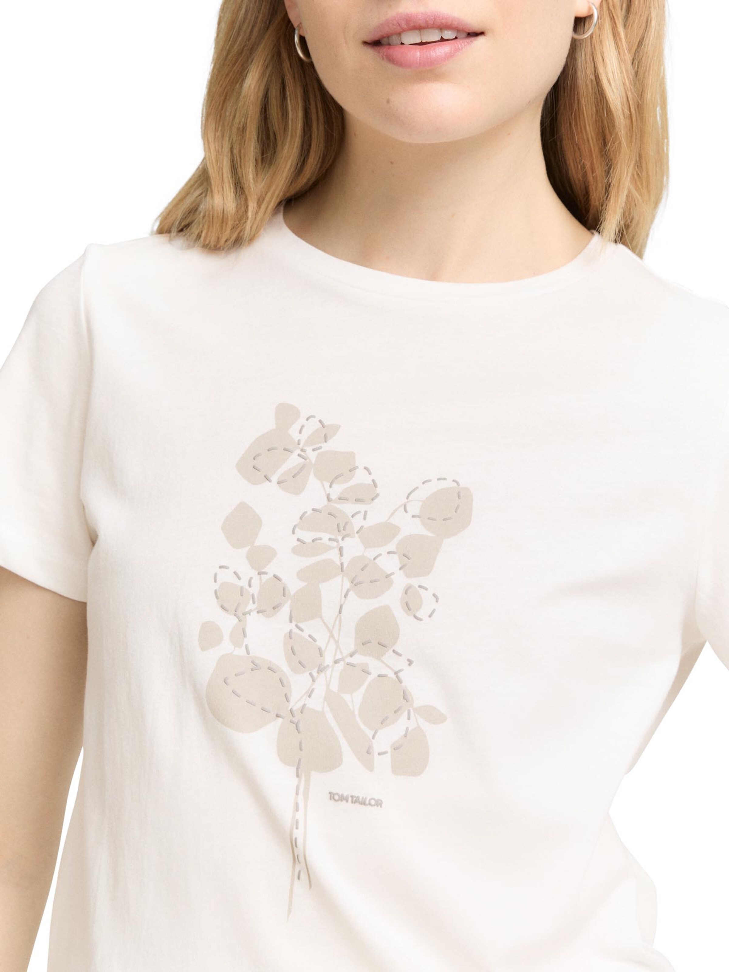 TOM TAILOR Majica | bela barva